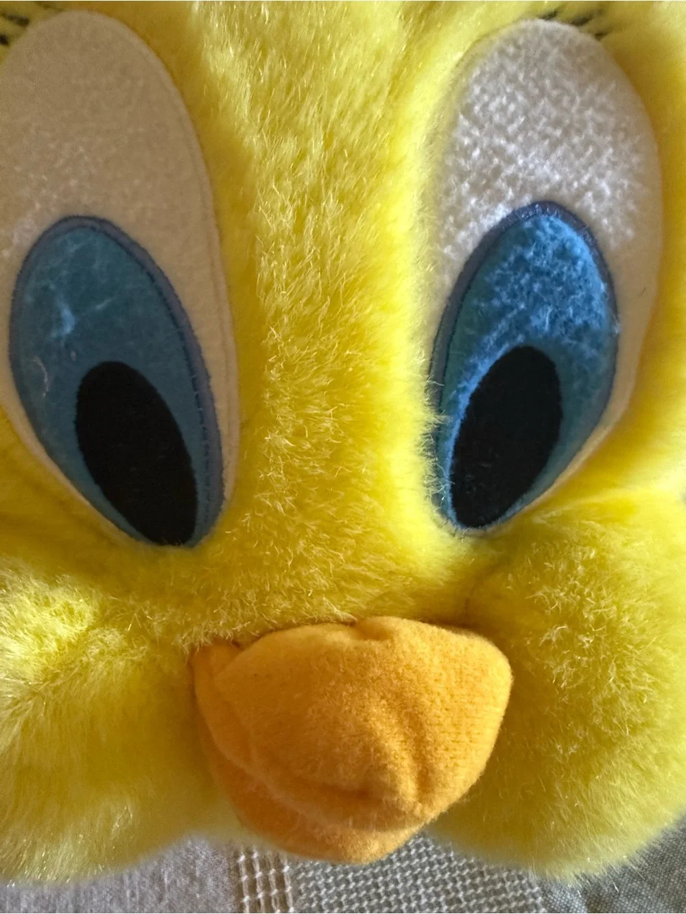 Warner Bros. Tweety Plush Kids Backpack in Yellow with Blue Eyes and Orange Beak